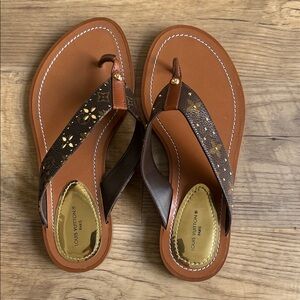 Louis Vuitton Tan and Brown Sandals for Women